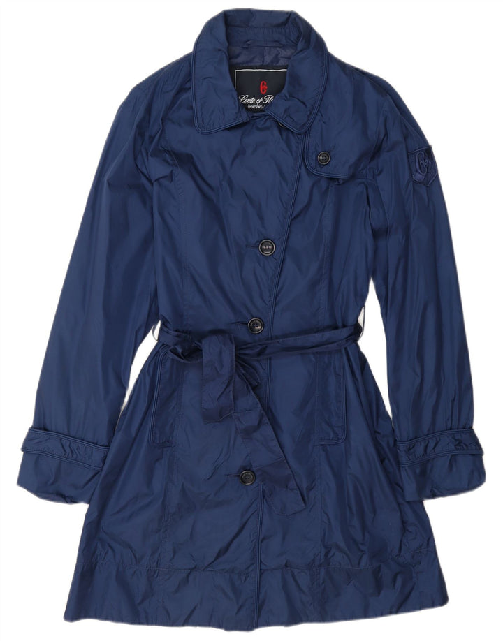 Conte of Florence Damen Trenchcoat IT 42 Medium Marineblau Polyamid