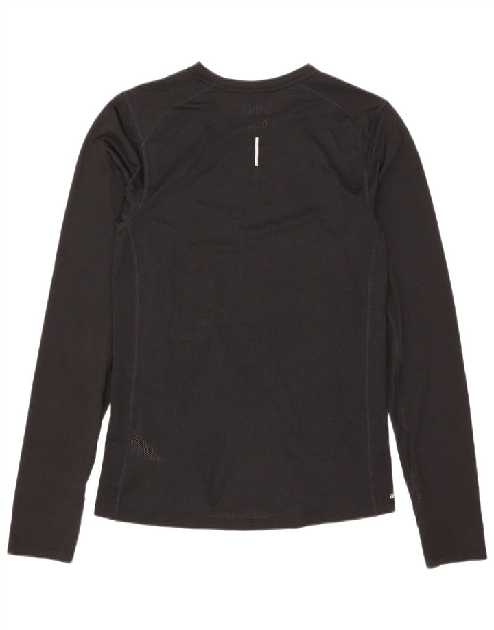 Nike Mens Dri Fit Top Long Sleeve Small Black Polyester