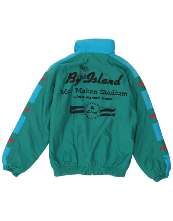 Golden Team Jungen-Skijacke mit Grafik, 13–14 Jahre, grünes Colourblock-Polyamid