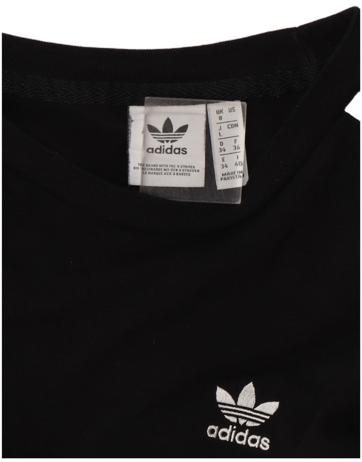Top Adidas da donna a manica lunga UK 8 Small Nero
