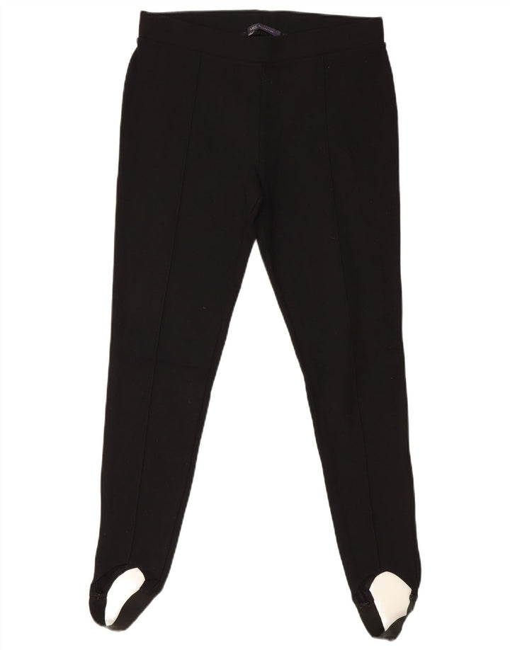 Marks & Spencer Womens Stirrup Leggings UK 12 Medium Black Viscose