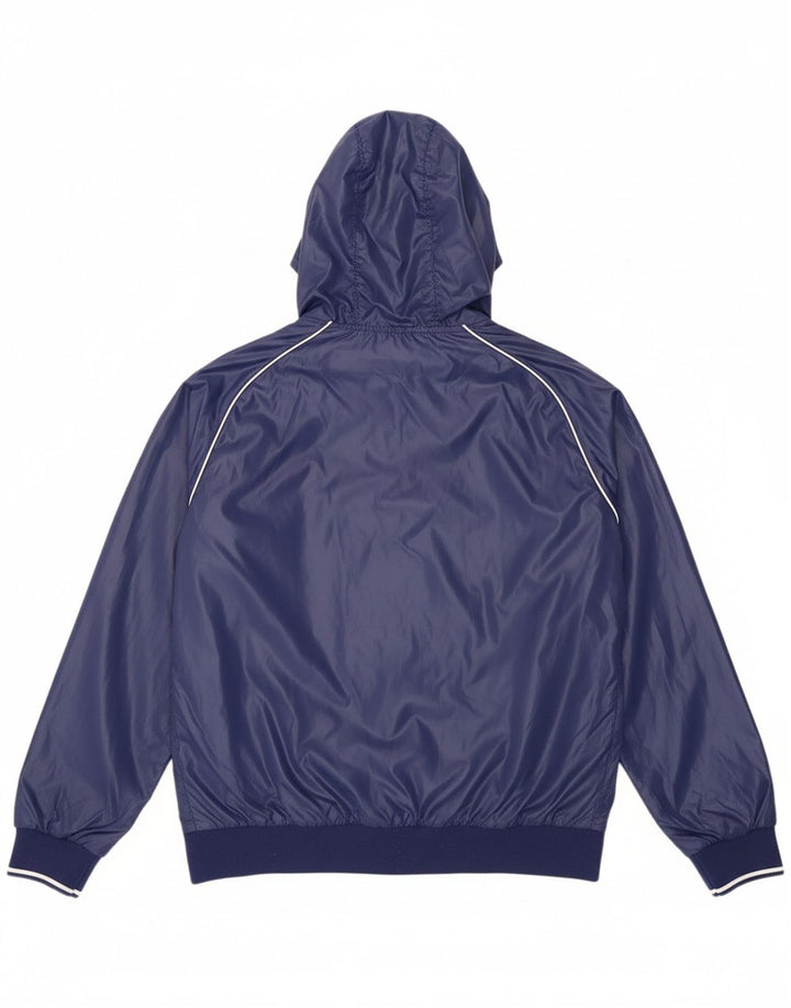 CHAMPION Womens Hooded Rain Jacket UK 18 XL Navy Blue Polyester