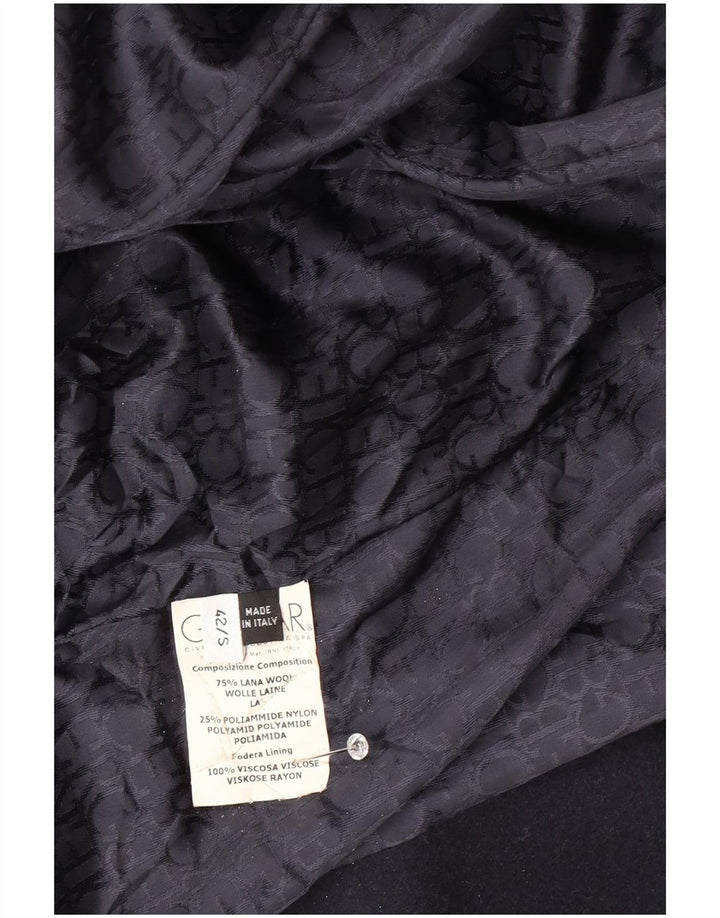 Iceberg Womens Overcoat UK 10 Small Navy Blue Wool