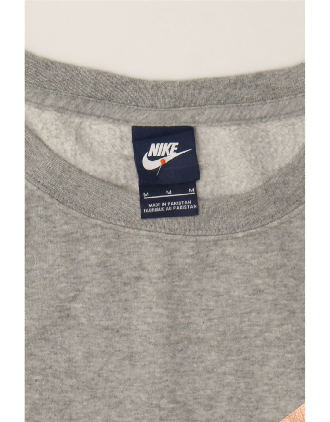 NIKE Womens Graphic Sweatshirt Jumper UK 14 Medium Grey Cotton Vintage Nike and Second-Hand Nike from Messina Hembry 