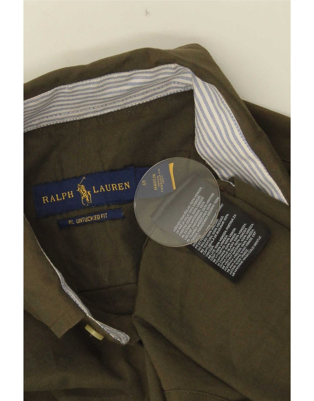 Ralph Lauren Mens Shirt Small Khaki