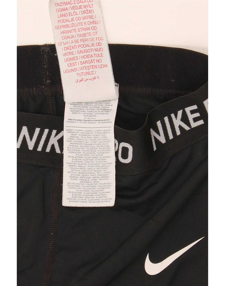 Leggings grafici da donna Nike UK 4 XS poliestere nero
