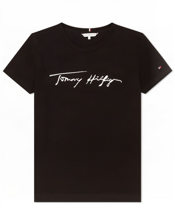 Damska koszulka graficzna Tommy Hilfiger Top UK 6 XS w kolorze czarnym