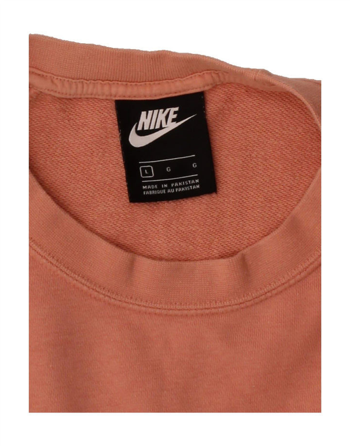 NIKE Womens Crop Sweatshirt Jumper UK 16 Large Red Vintage Nike and Second-Hand Nike from Messina Hembry 