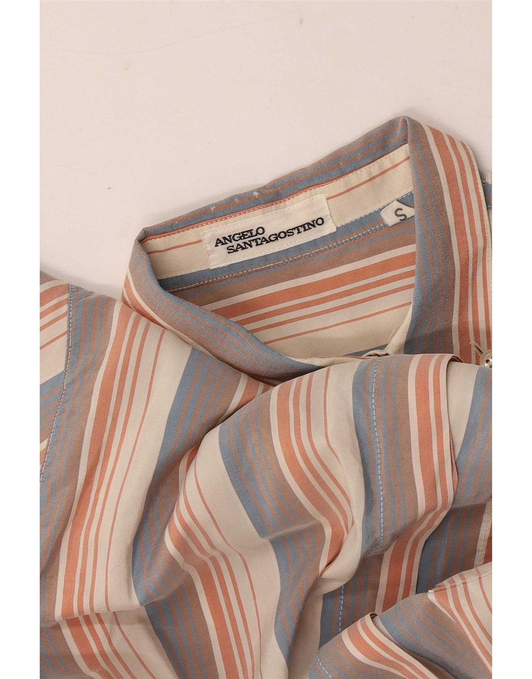 Angelo Santagostino Womens Shirt UK 10 Small Multicoloured Striped