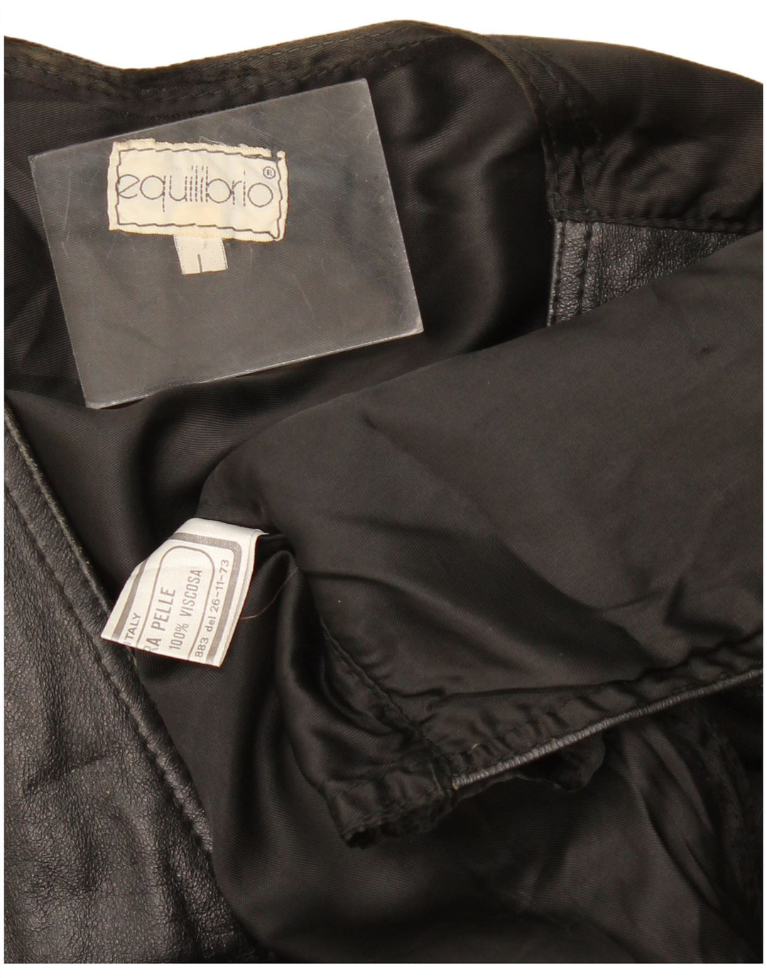 Vintage Herren Lederweste Großes schwarzes Leder
