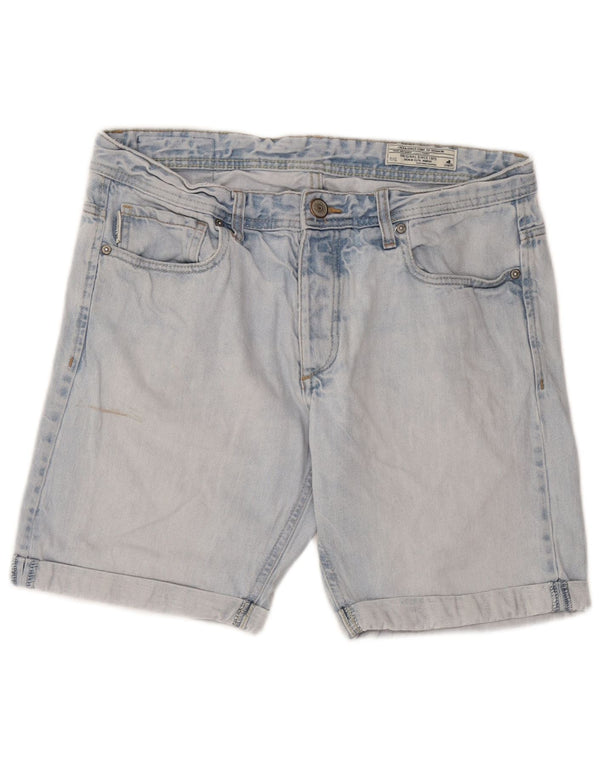 Jack & Jones Mens Denim Shorts Large W34  Blue Cotton
