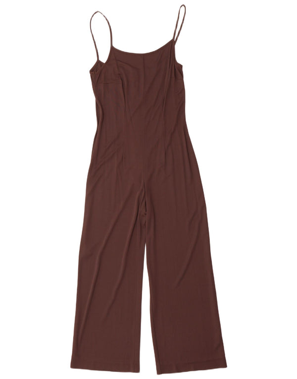 Vintage Damen Ärmelloser Overall UK 12 Mittelbraun