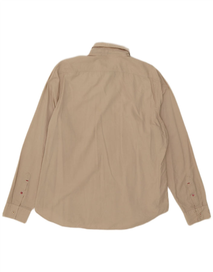 Burberry Mens Shirt XL Beige Cotton