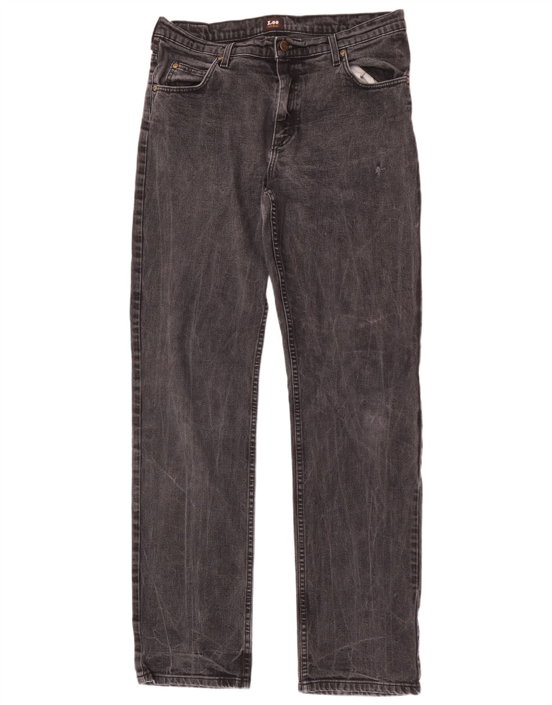 Lee Mens Brooklyn Straight Jeans W36 L36 Black Cotton