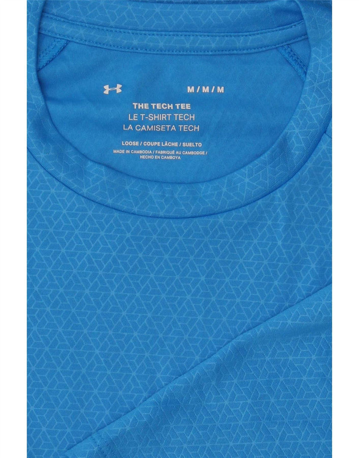Under Armour Herre T-Shirt Top Medium Blå Geometrisk