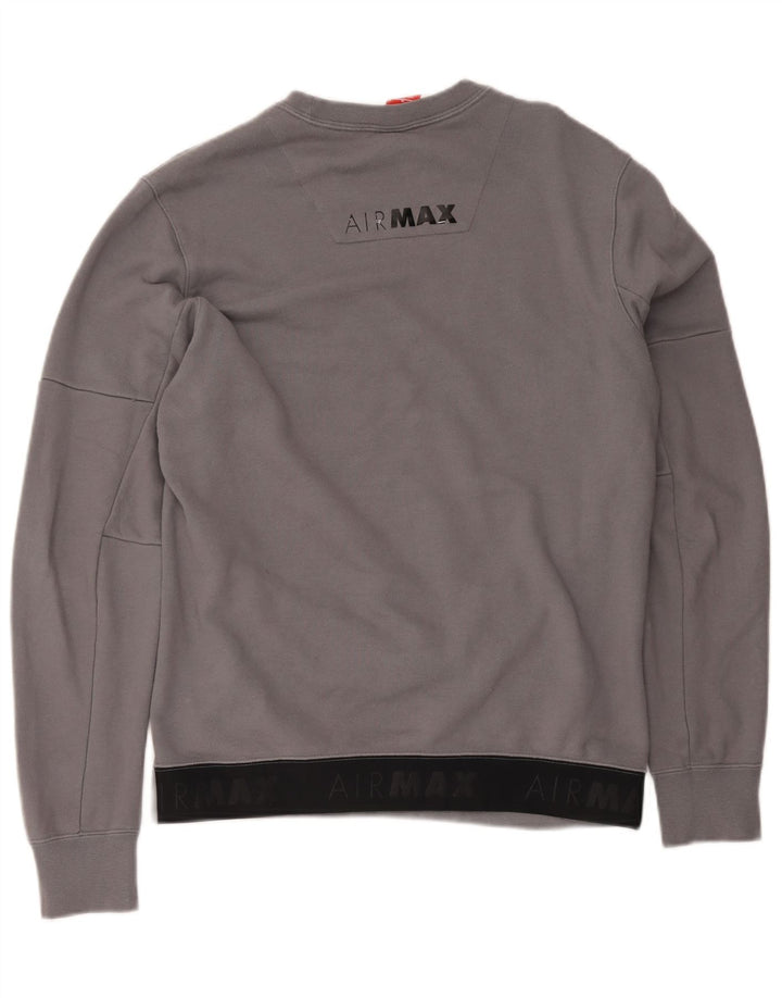 Nike Mens Air Max Graphic Sweatshirt Jumper Medium Grey Cotton