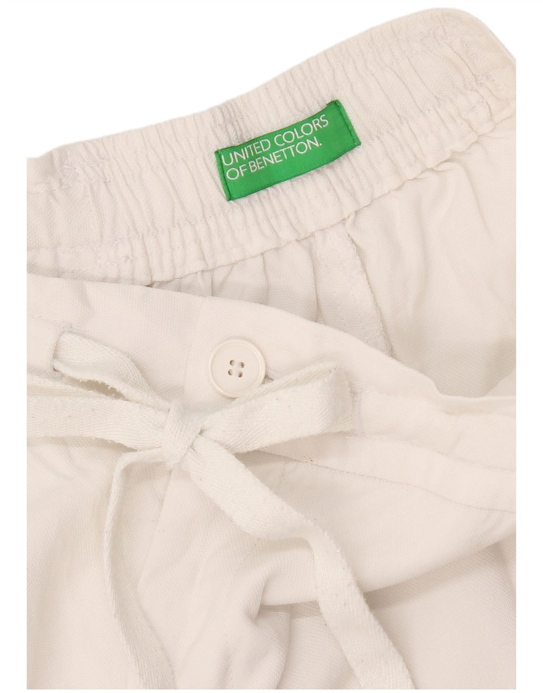 Benetton Womens Chino Shorts W28 Medium White