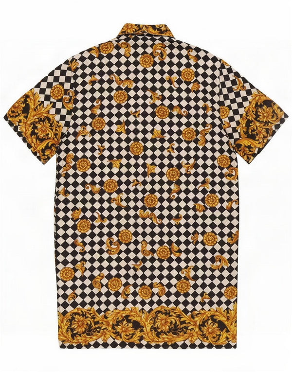 Vintage Womens Short Sleeves Shirt Dress IT 46 Large Multicoloured Paisley