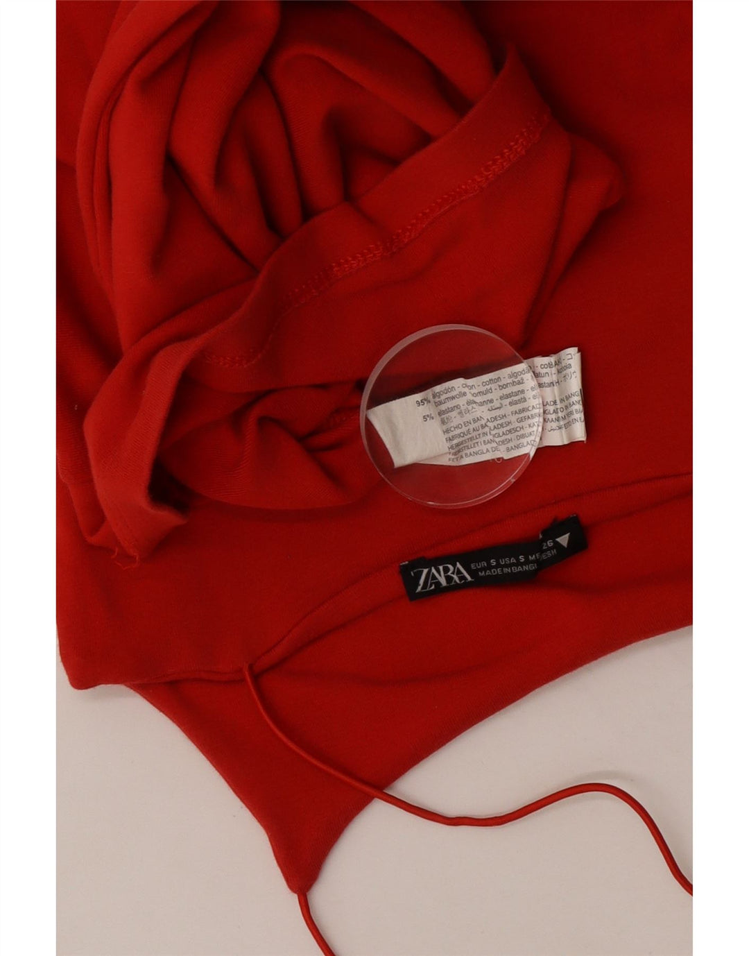 Zara Womens Sundress UK 8 Small Red Cotton