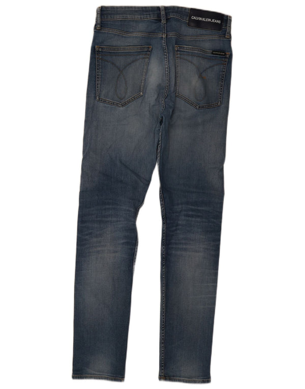 Jeans skinny da uomo Calvin Klein W32 L32 cotone blu