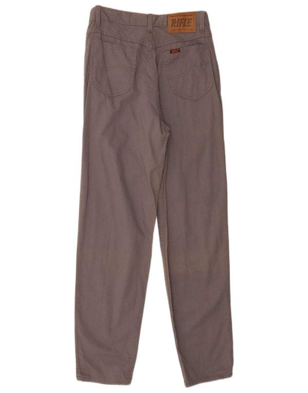Rifle Mens Tapered Casual Trousers W30 L30 Grey Cotton