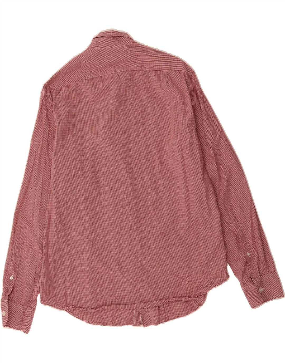 J. CREW Mens Shirt Large Burgundy Gingham Cotton Vintage J. Crew and Second-Hand J. Crew from Messina Hembry 