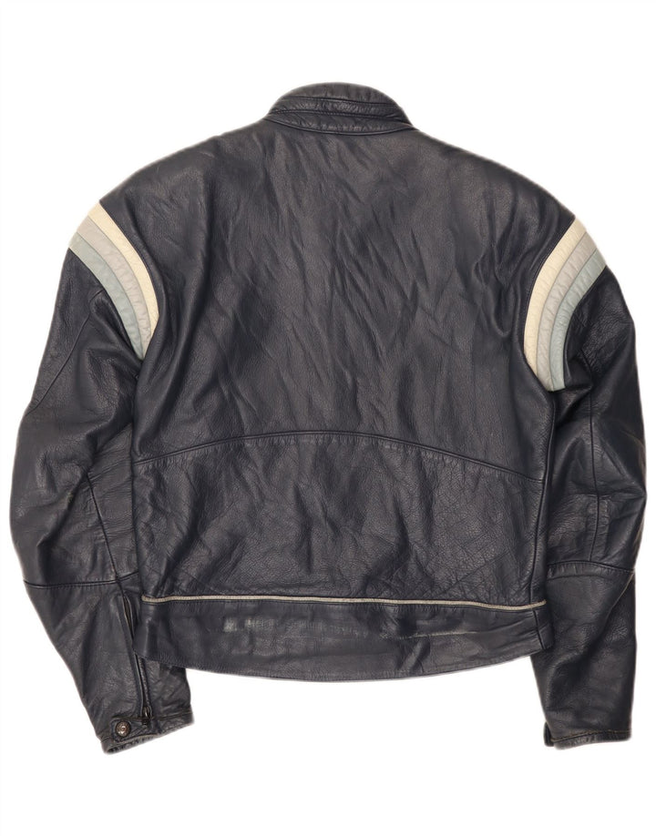 Dainese Herre Læder Racer Jakke IT 50 Medium Navy Blue Colourblock