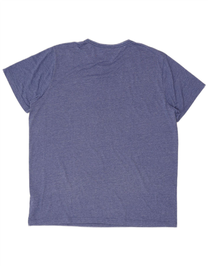 Puma Mens Graphic T-Shirt Top 2XL Blue Flecked Polyester