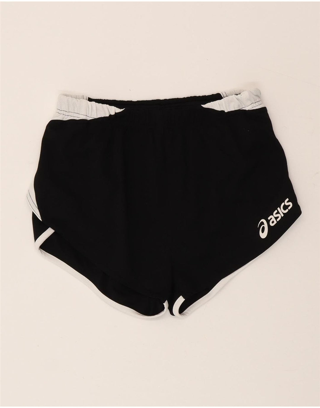 Asics Womens Sport Shorts UK 12 Medium  Black Colourblock Polyester