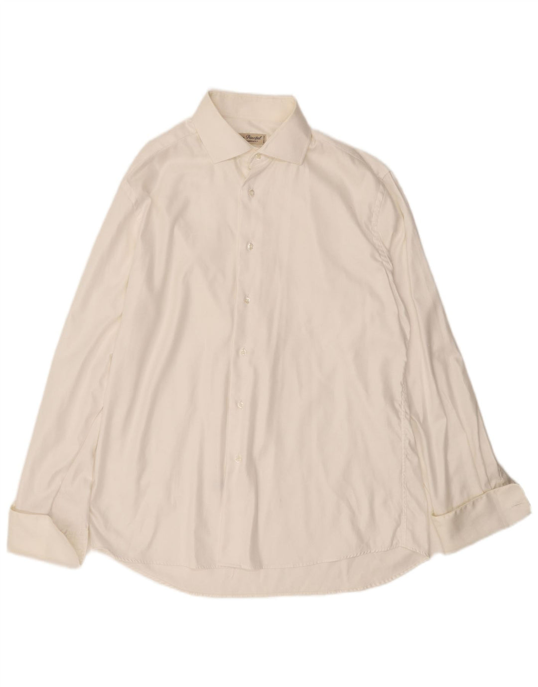VINTAGE Mens Shirt Size 41 Medium Off White Cotton