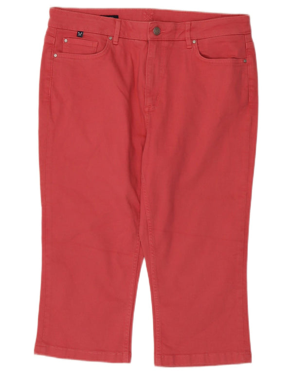 Crew Clothing Γυναικεία ίσια παντελόνια Capri UK 14 Large W34 L19 Pink