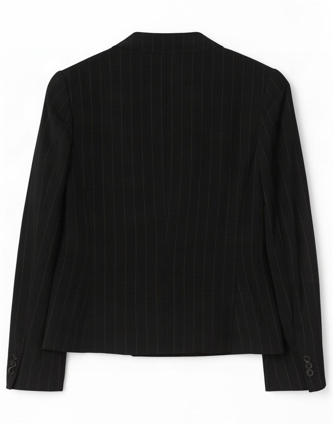 Jachetă Blazer pentru femei Max Mara, cu două piept, UK 12 Medium Black Pinstripe