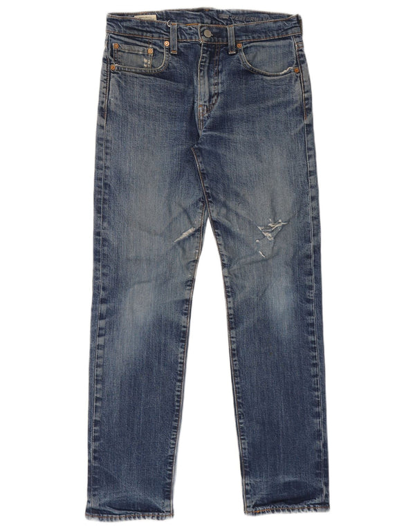 Levi's Mens Performance Distressed Straight Jeans W30 L30 Blue Cotton