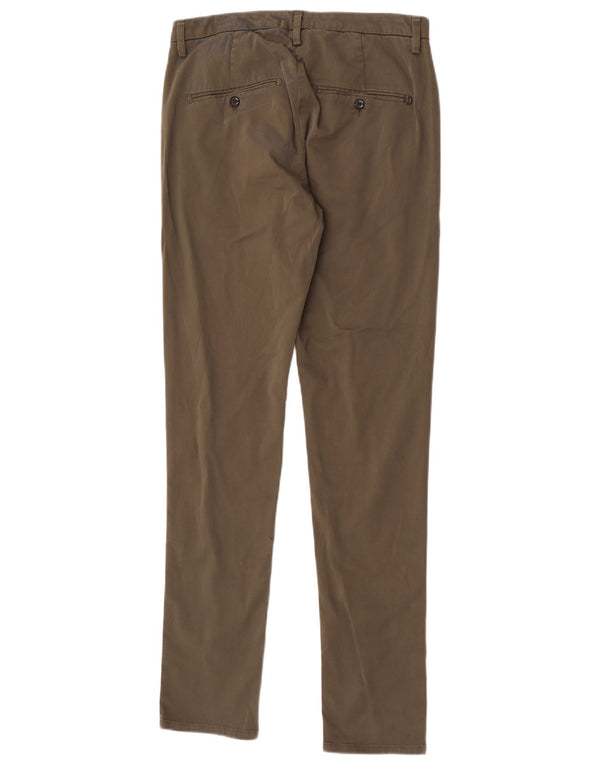 Dondup Pantalon Chino Slim Homme W33 L33 Kaki Coton