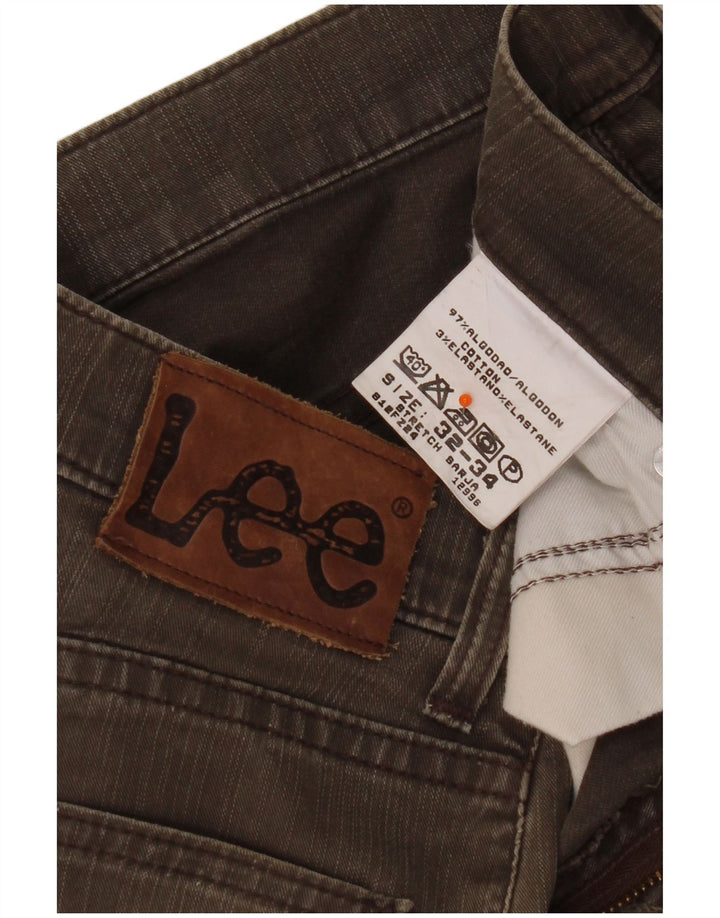 Lee Straight Jeans til mænd W32 L29 brun bomuld