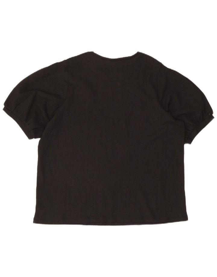 Marks & Spencer Womens Blouse Top UK 18 XL  Black Polyester