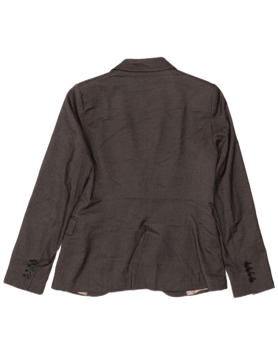 Giacca blazer a 1 bottone da donna Zara UK 14 grande poliestere grigio