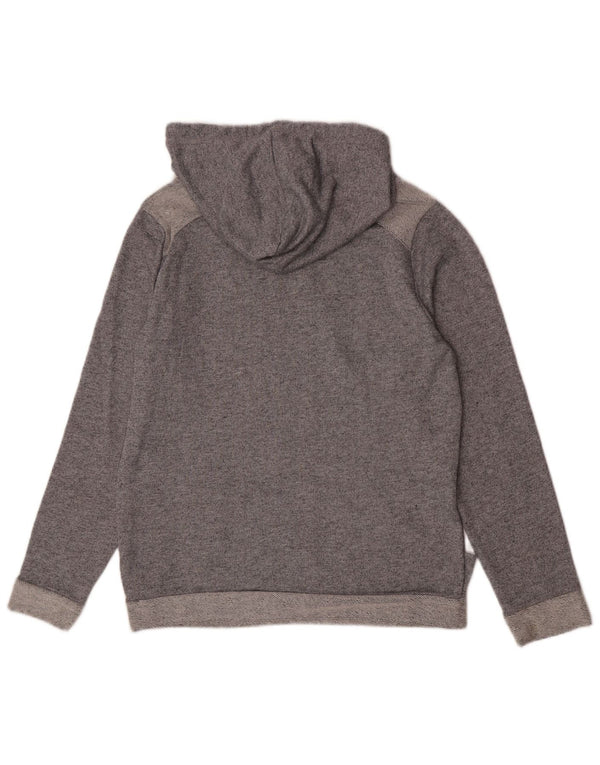 O'Neill Womens Hoodie Jumper UK 14 Large Grey Flecked Cotton