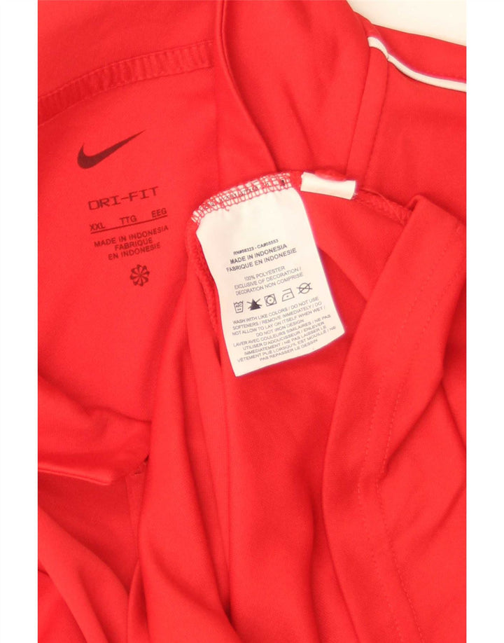 Nike Mens Dri Fit Polo Shirt 2XL Red Polyester