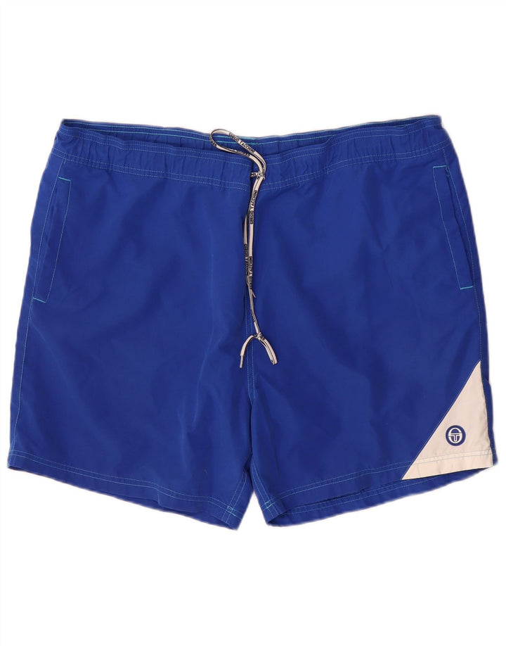 Sergio Tacchini Badeshorts til mænd 2XL Blå Colourblock Polyester