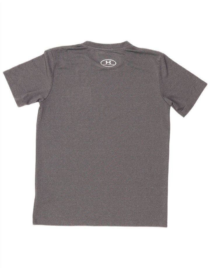 UNDER ARMOUR Mens Heat Gear T-Shirt Top Medium Grey Polyester
