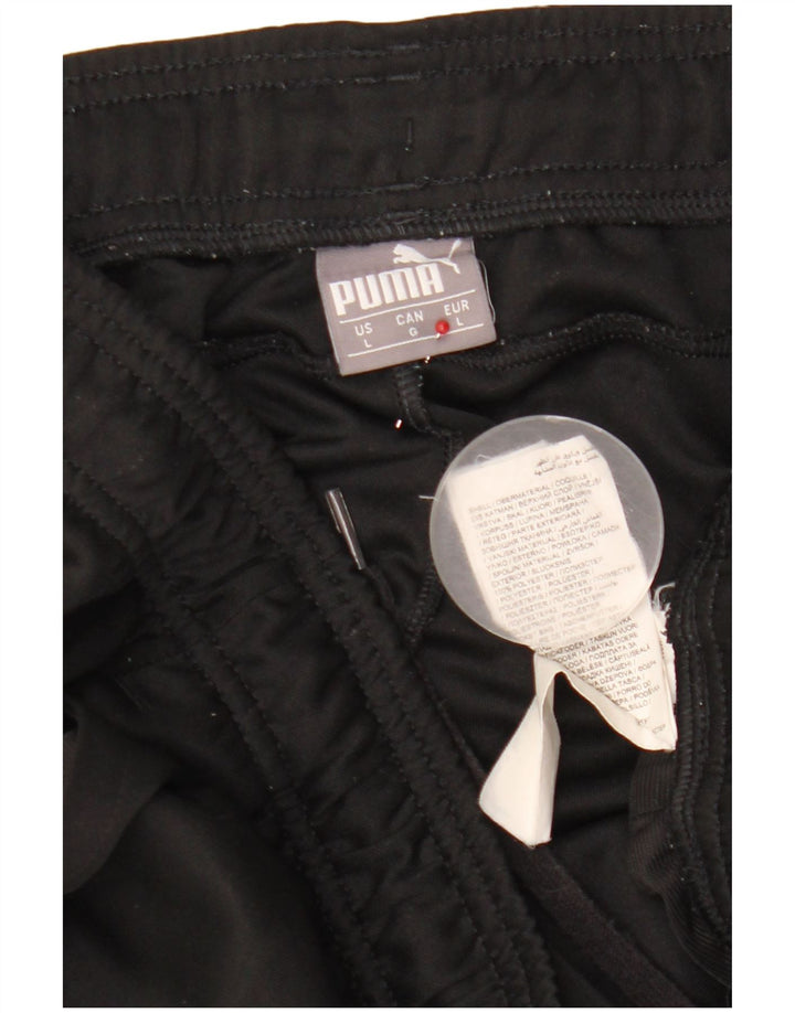 Puma Mens Tracksuit Trousers Large Black Polyester