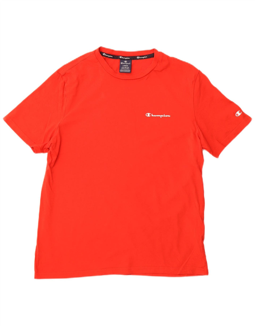 CHAMPION Herre T-Shirt Top Stor Rød Bomuld