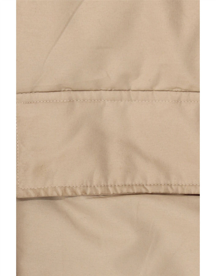 Fay Mens Hooded Padded Coat UK 40 Large Beige Polyester