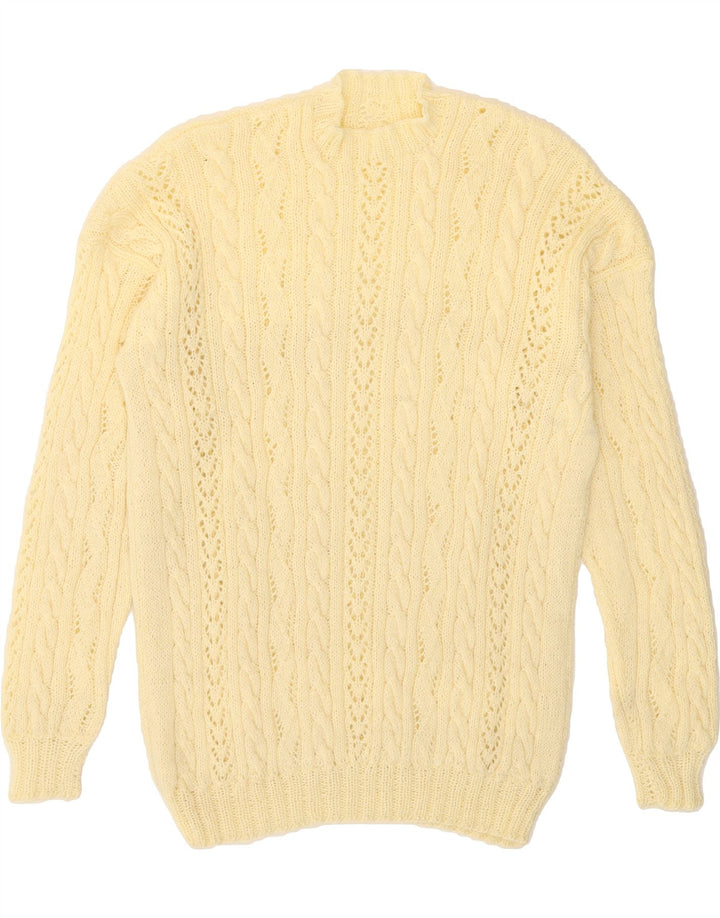 VINTAGE Womens Turtle Neck Jumper Sweater UK 12 Medium Yellow Vintage Vintage and Second-Hand Vintage from Messina Hembry 