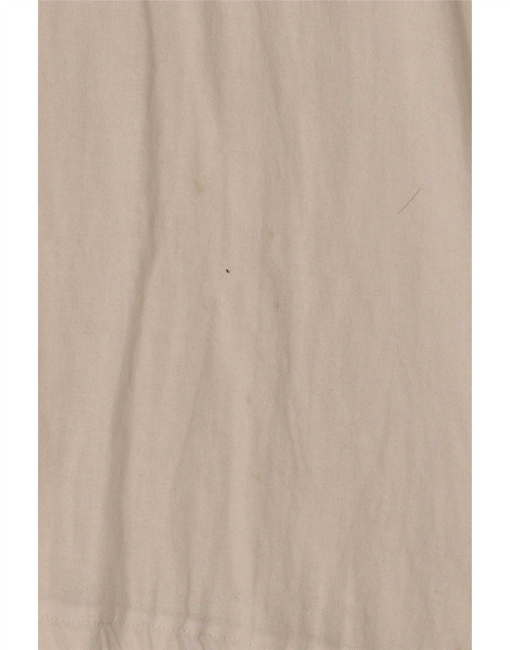 Zara blusa feminina oversized top UK 10 pequena branca