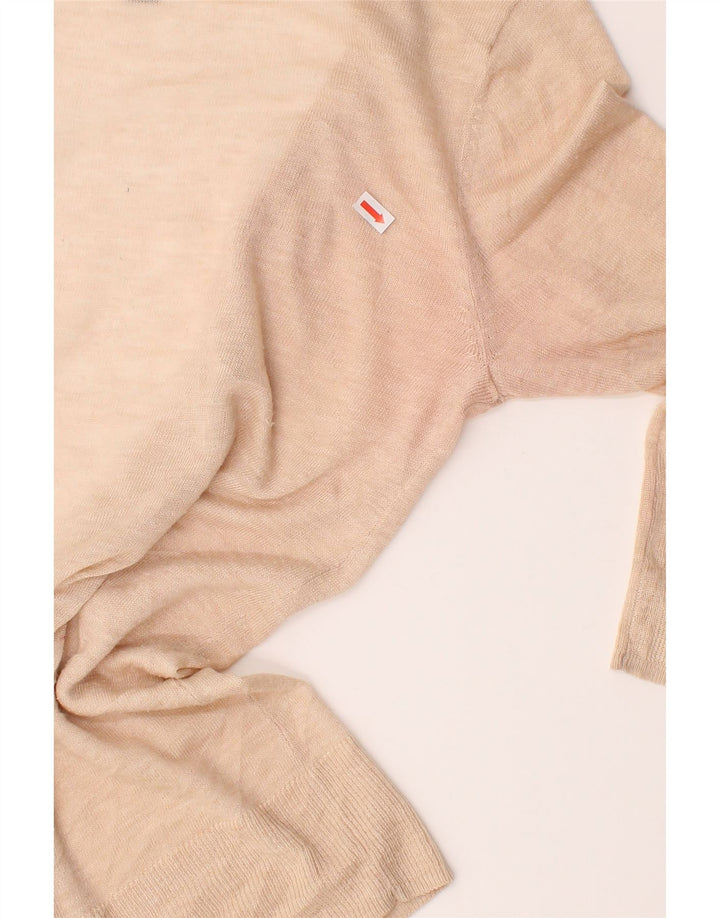 MOSSIMO Womens Longline Open Cardigan Sweater UK 12 Medium Beige Acrylic Vintage Mossimo and Second-Hand Mossimo from Messina Hembry 