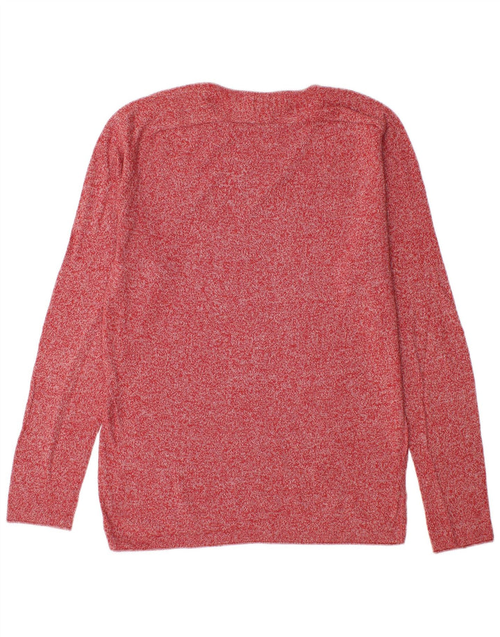 Zara Mens Crew Neck Jumper Sweater Medium Red Flecked