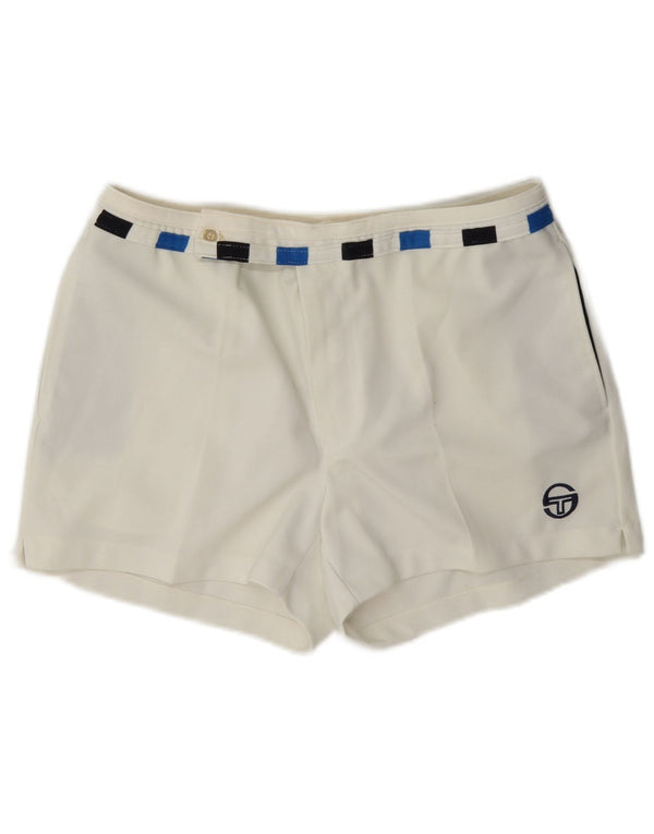 Sergio Tacchini Damen Chinoshorts IT 52 2XL W36 Weißer Farbblock