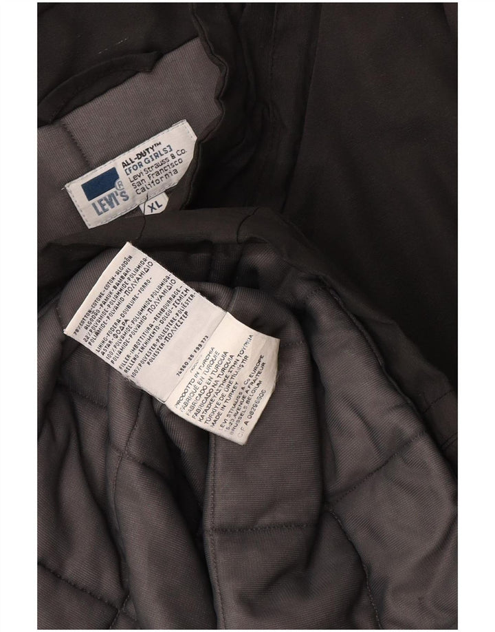 Levi's Womens Windbreaker Coat UK 18 XL Grey Cotton